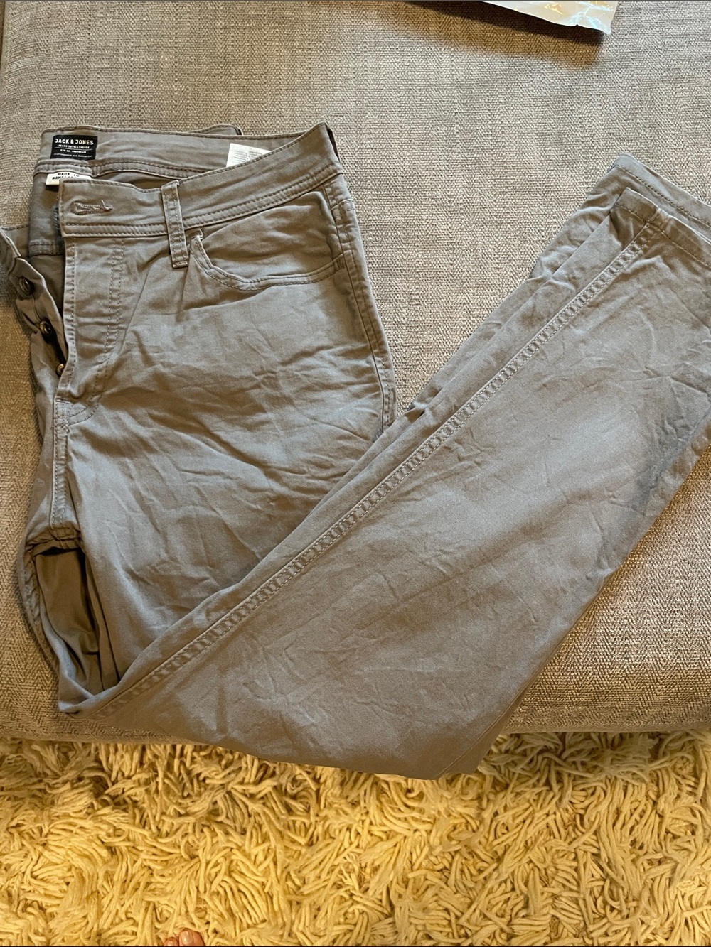 NWOT! Jack & Jones Men's Grey Slim Casual Pants